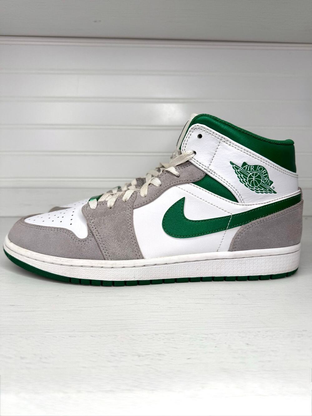 Air Jordan 1 Mid SE Grey Pine Green DC7294-103 Men’s Size 11 White Grey - Picture 1 of 8